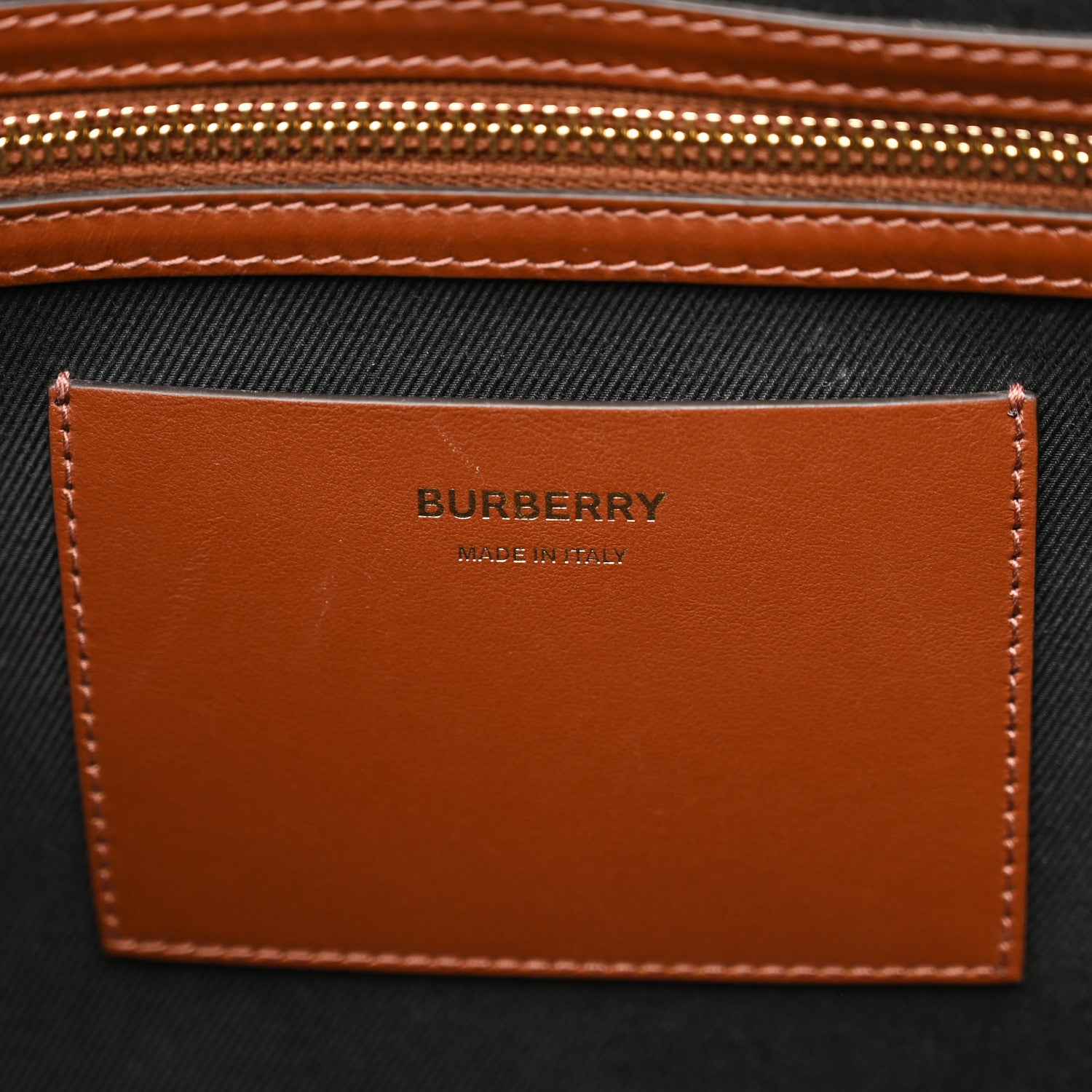 Burberry E-Canvas Check Medium Soft TB Tote Dark Birch Brown 6 of 10