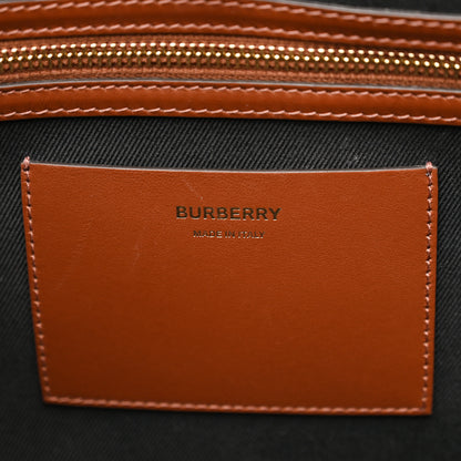 Burberry E-Canvas Check Medium Soft TB Tote Dark Birch Brown 6 of 10