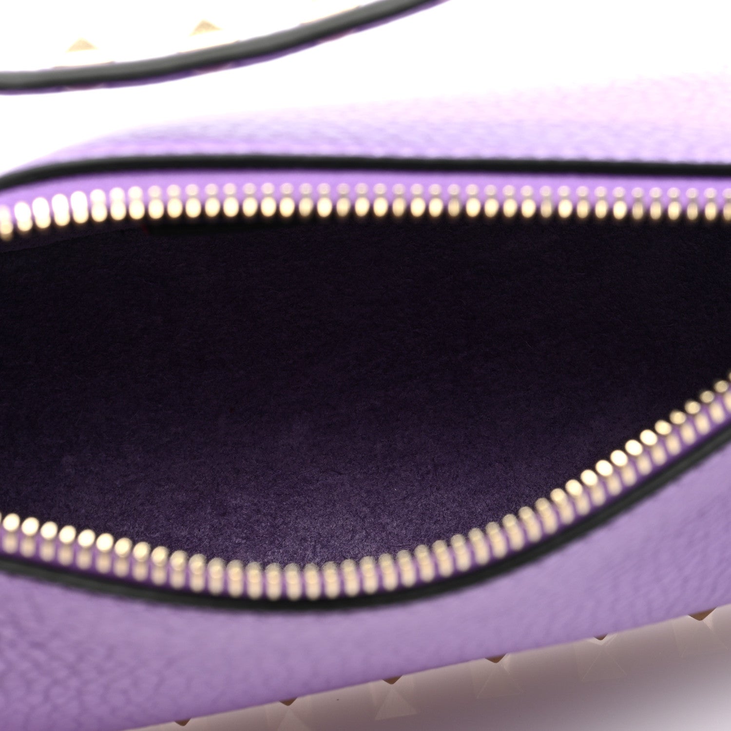 Valentino Garavani Pebbled Calfskin Small Rockstud Flip Lock Shoulder Bag Glicine 5 of 8