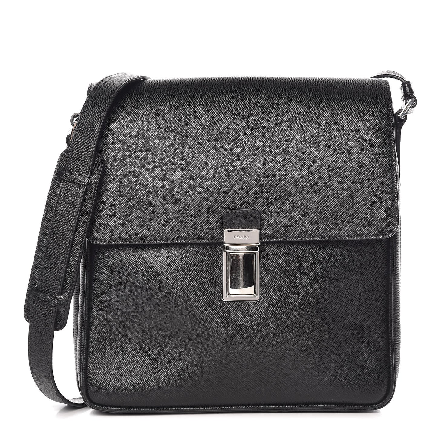 Saffiano Messenger Satchel Black