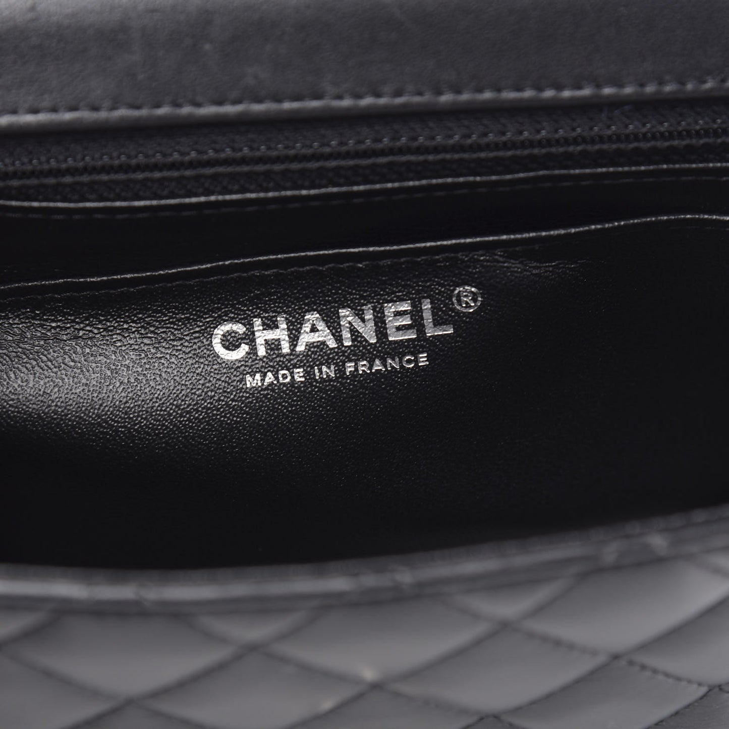 Lambskin Quilted Mini Square Flap Black