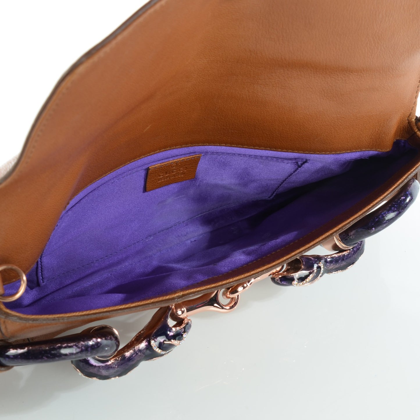 Leather Tom Ford Snake Horsebit Clutch