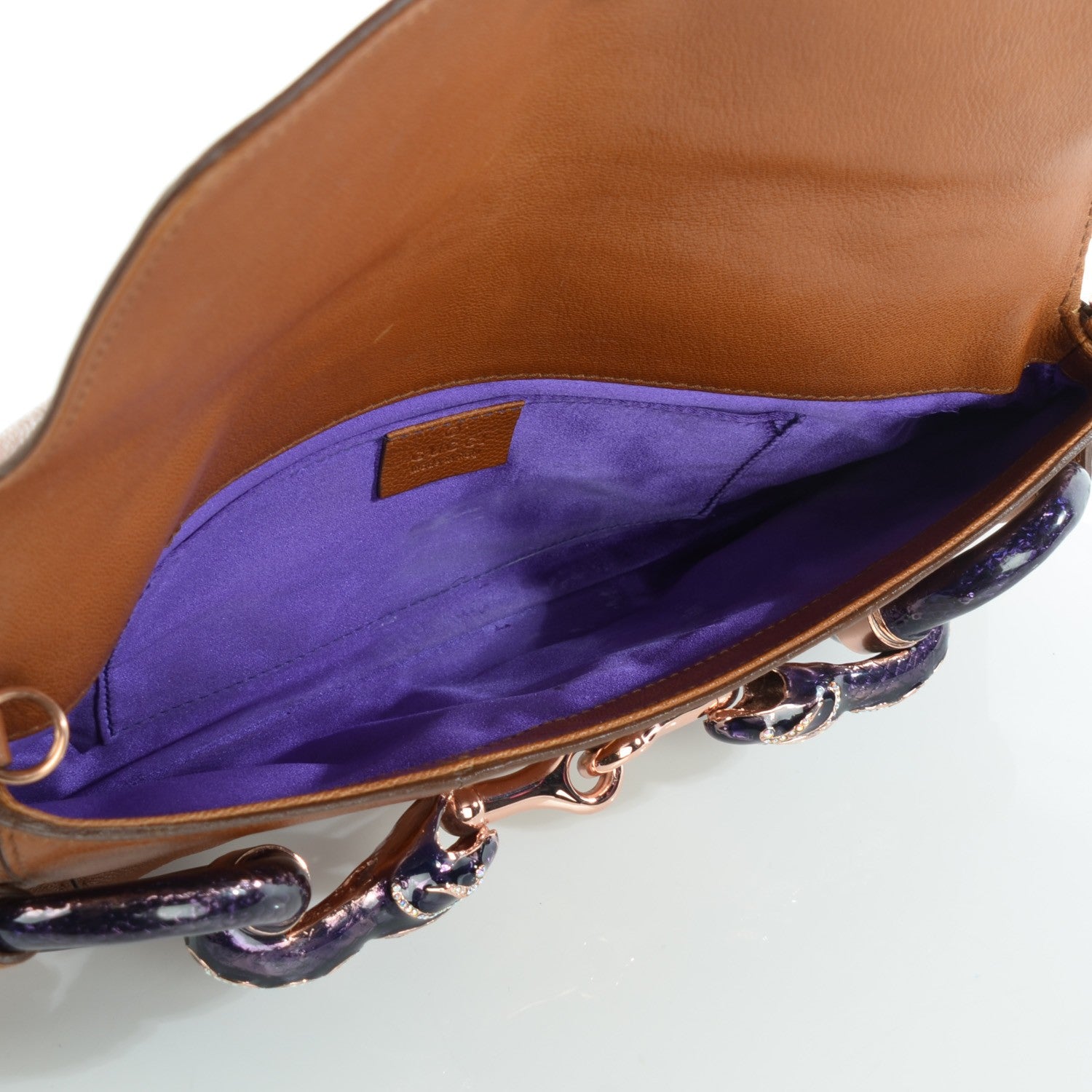 Gucci Leather Tom Ford Snake Horsebit Clutch 5 of 9