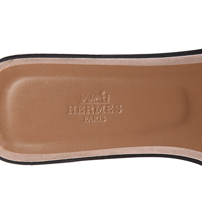 Hermes Suede Goatskin Crystal Powder Oran Sandals 38.5 7 of 9