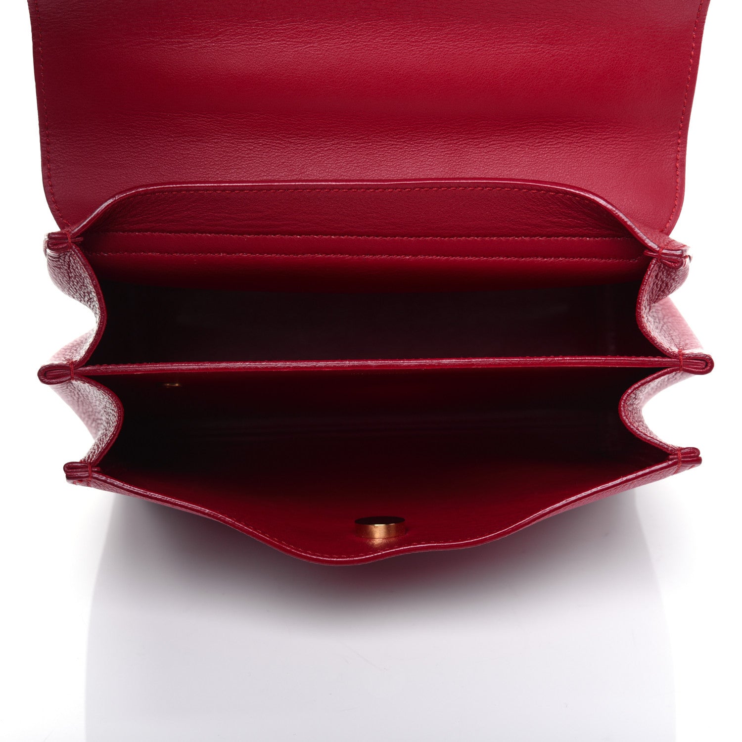 Saint Laurent Grained Calfskin Small Moujik Top Handle Bag Red 6 of 24