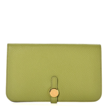 Hermes Togo Dogon Duo Wallet Vert Anis 1 of 13