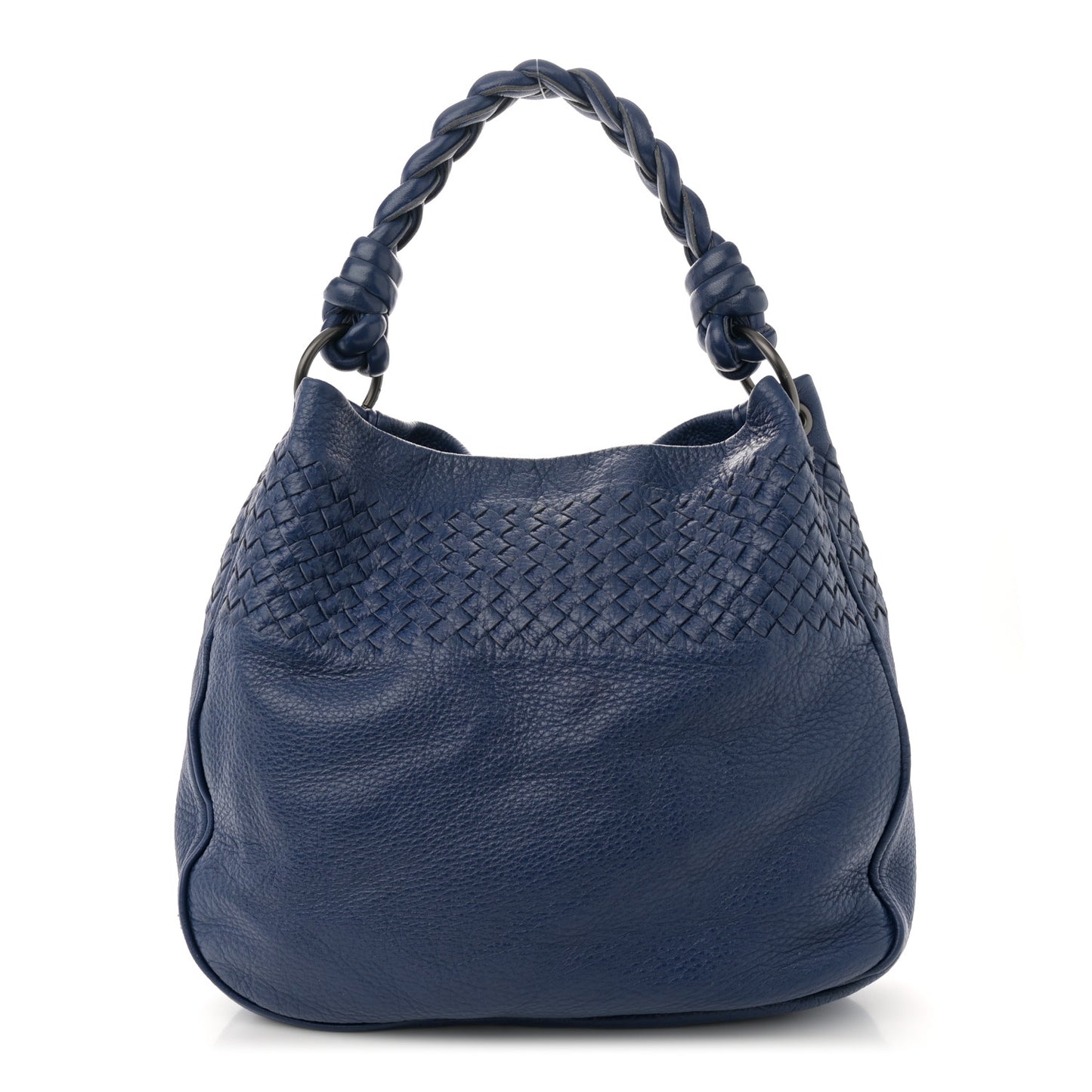 Cervo Intrecciato Shoulder Bag Blue