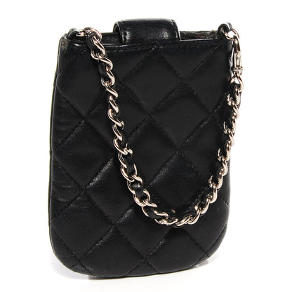 Chanel Lambskin Quilted Phone Case Black 3 of 7