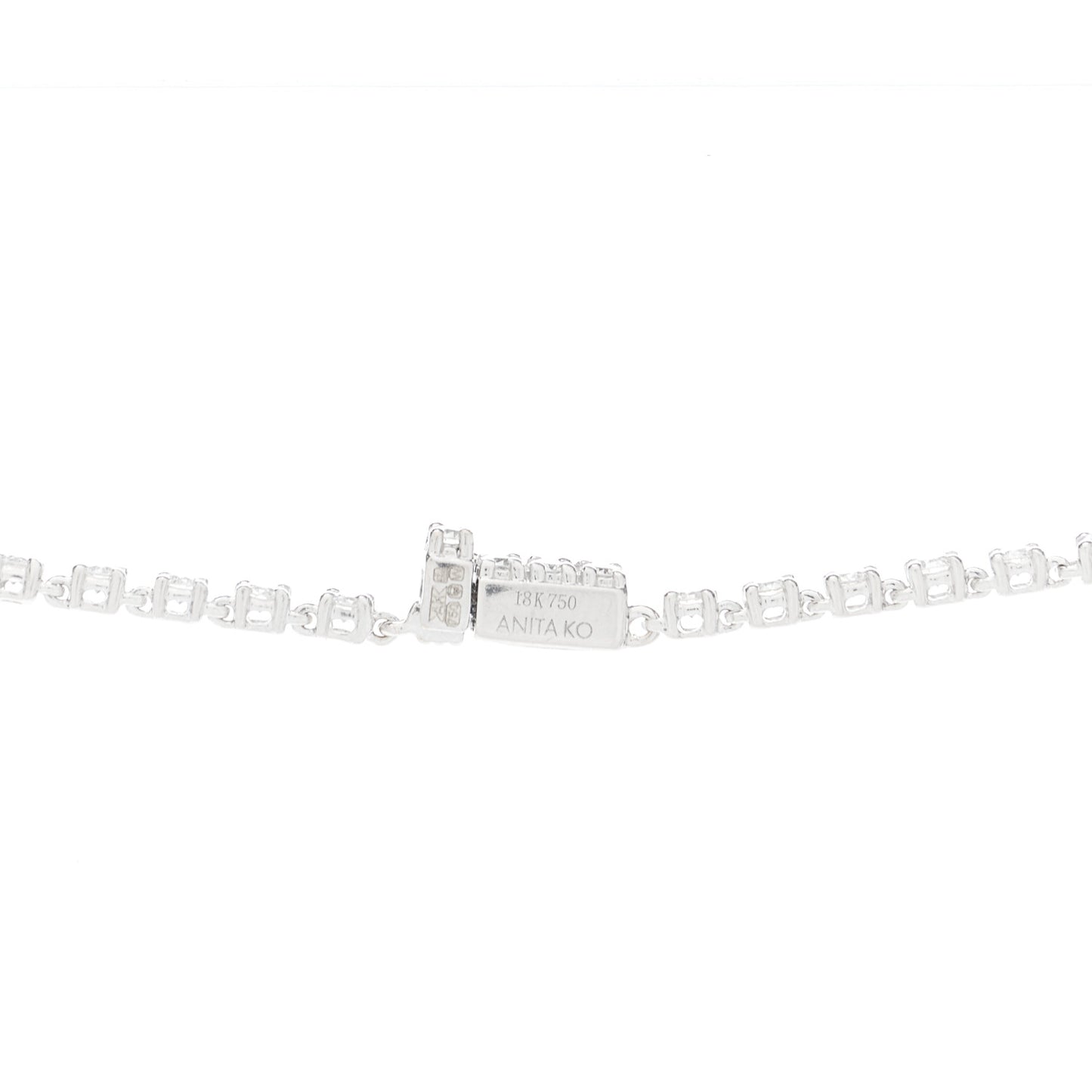 18K White Gold Diamond Rope Choker Necklace