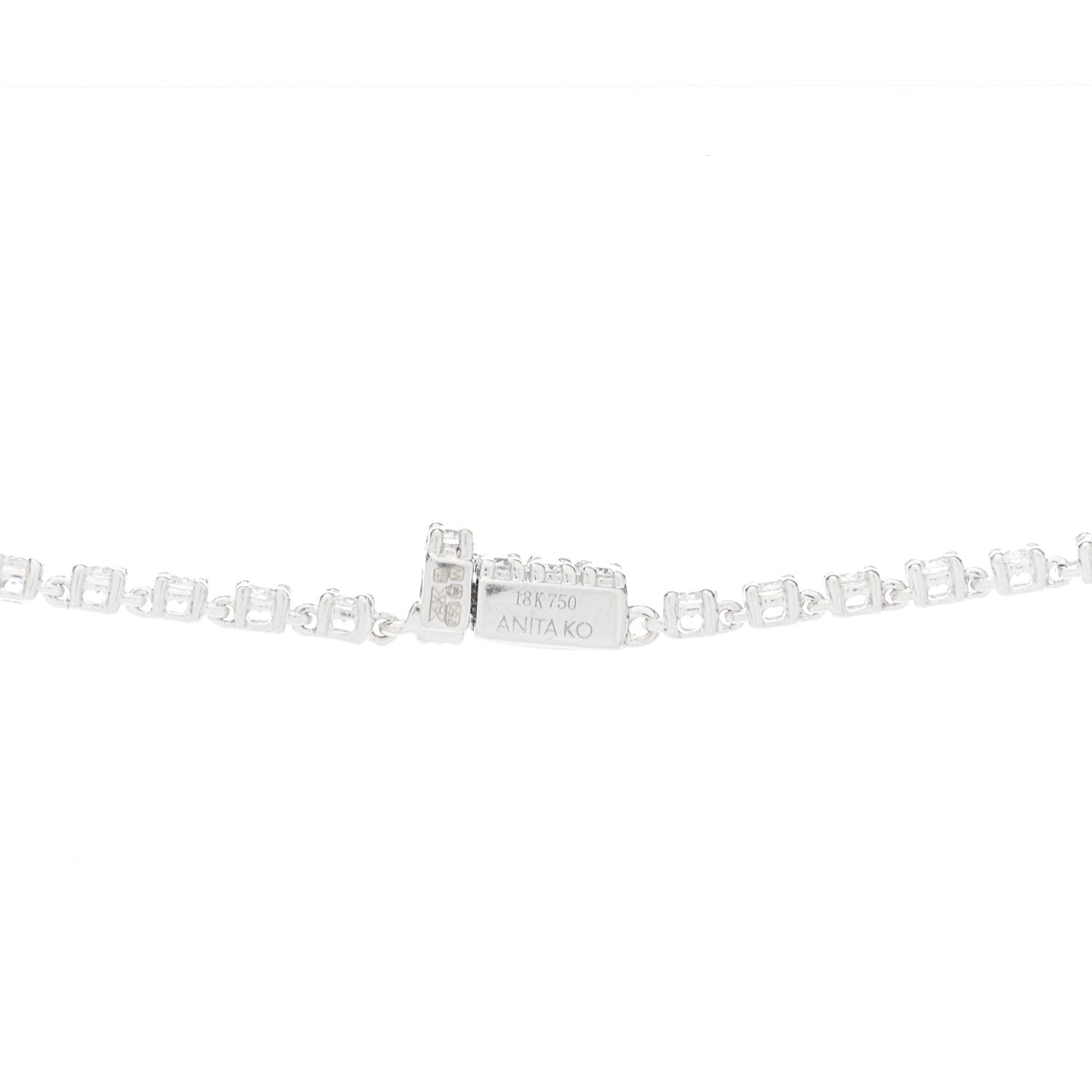Anita Ko 18K White Gold Diamond Rope Choker Necklace 3 of 5