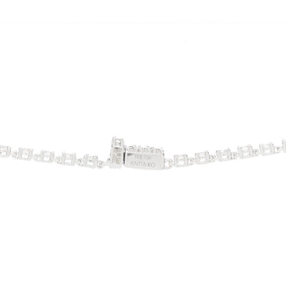 Anita Ko 18K White Gold Diamond Rope Choker Necklace 3 of 5