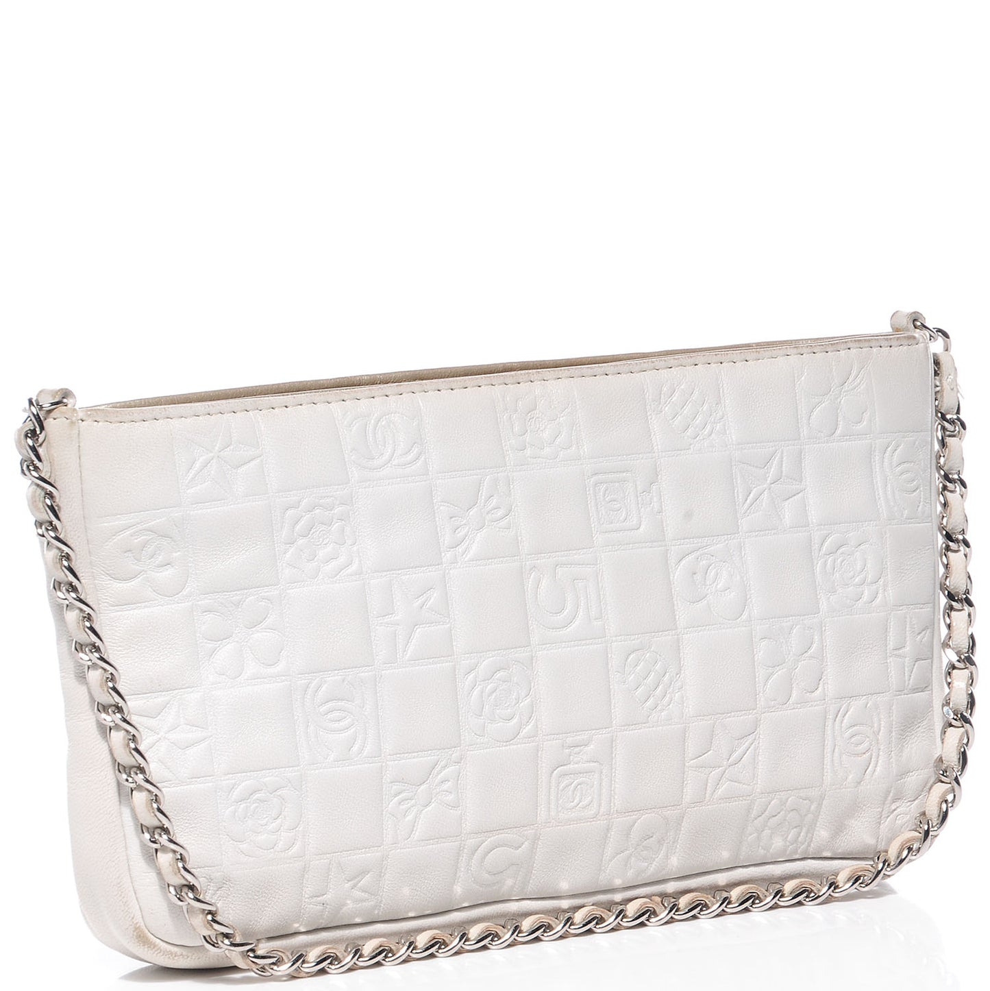 Lambskin Precious Symbols Pochette White