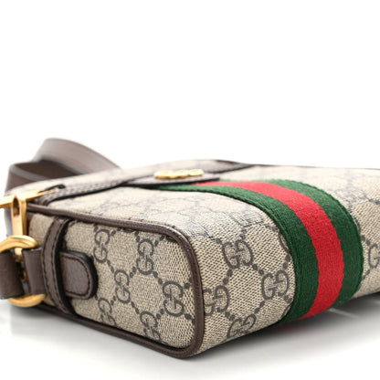 Gucci GG Supreme Monogram Web Mini Ophidia Messenger Brown 8 of 9
