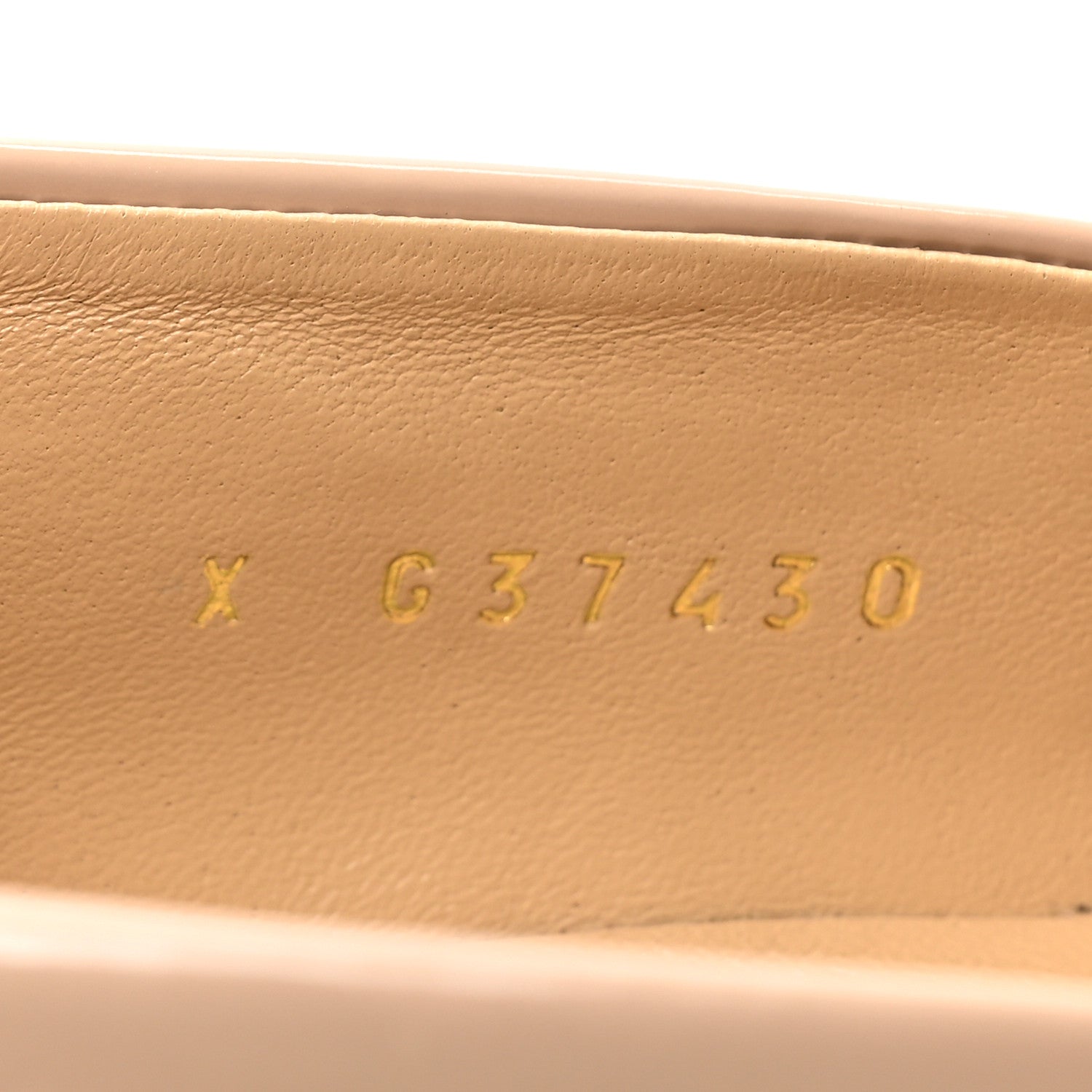 Chanel Shiny Calfskin Logo Loafers 37 Beige 9 of 10