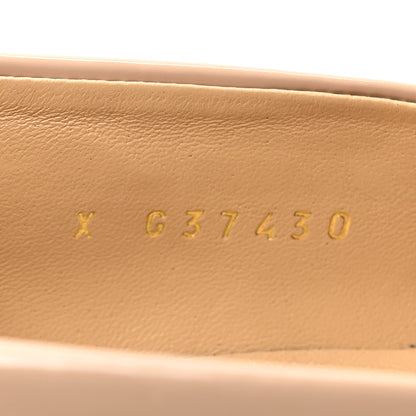 Chanel Shiny Calfskin Logo Loafers 37 Beige 9 of 10