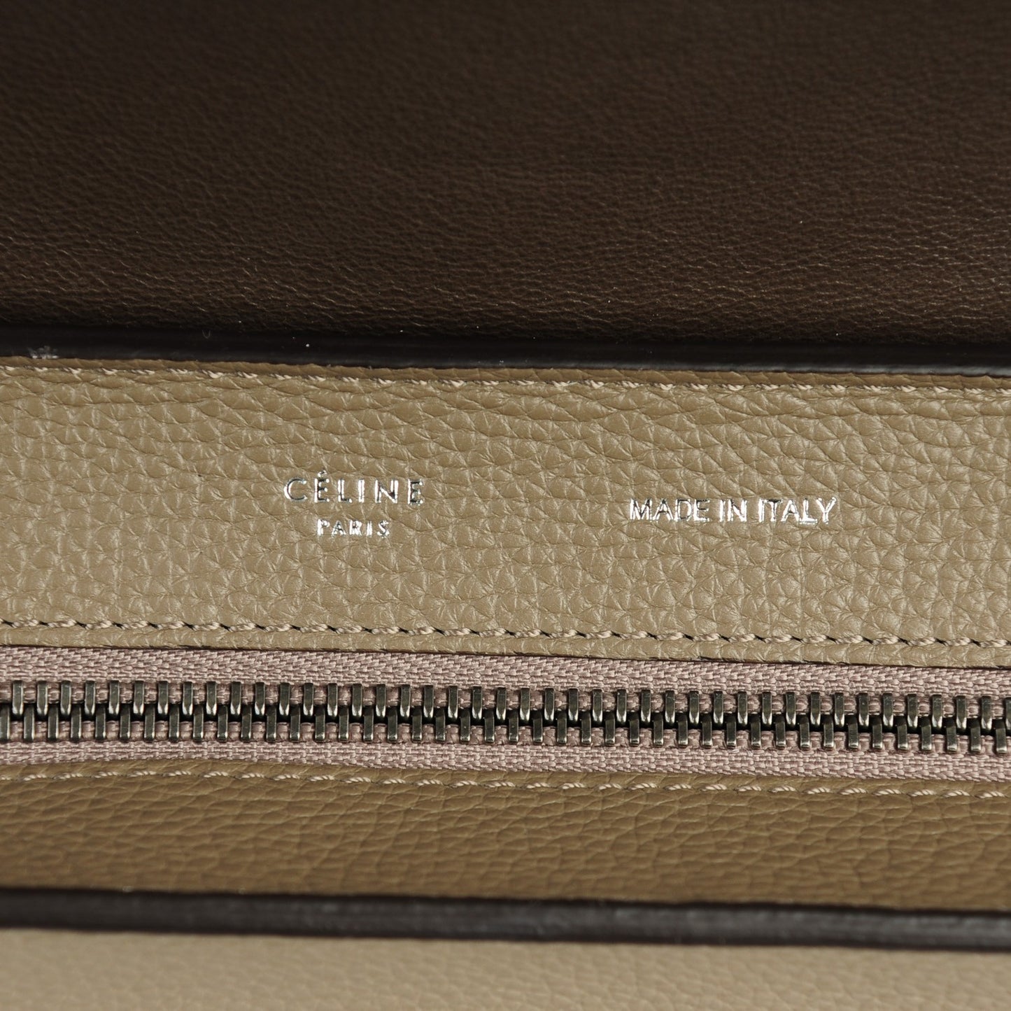 Drummed Calfskin Suede Medium Trapeze Souris