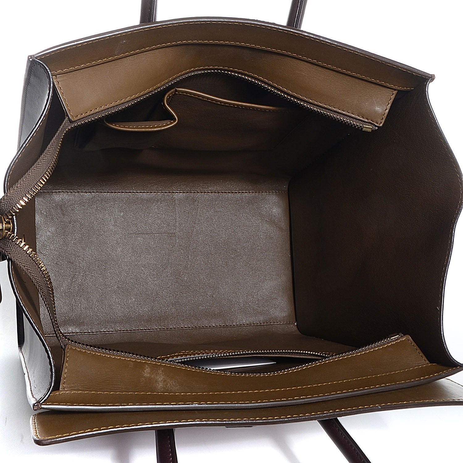 Celine Smooth Calfskin Mini Tri-Color Luggage Rust 5 of 9