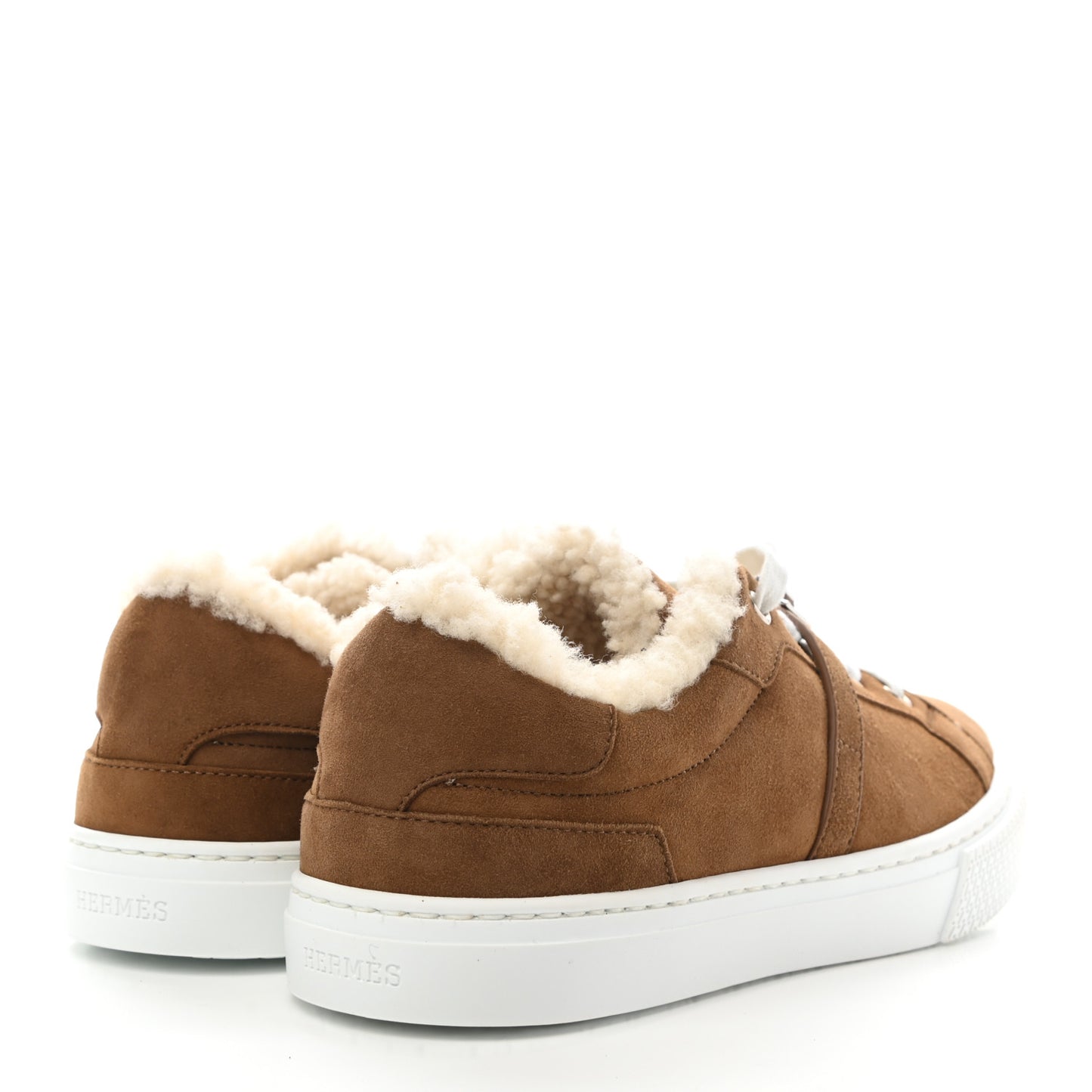 Suede Shearling Day Sneakers 35.5 Naturel