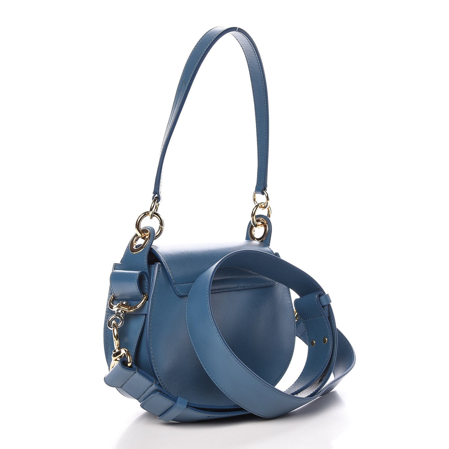 Calfskin Small Tess Bag Vinyl Blue
