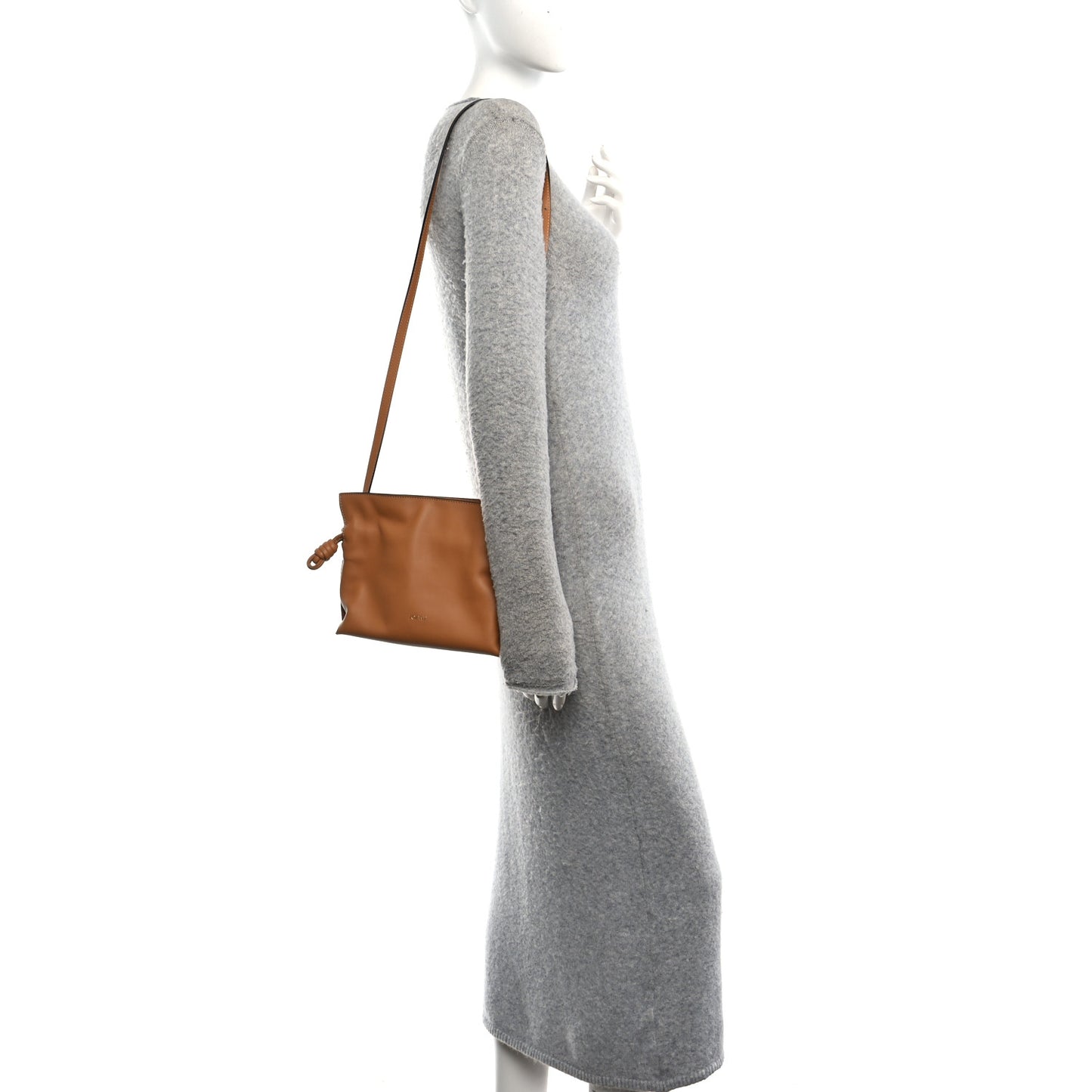 Calfskin Mini Flamenco Knot Clutch Warm Desert Warm Desert