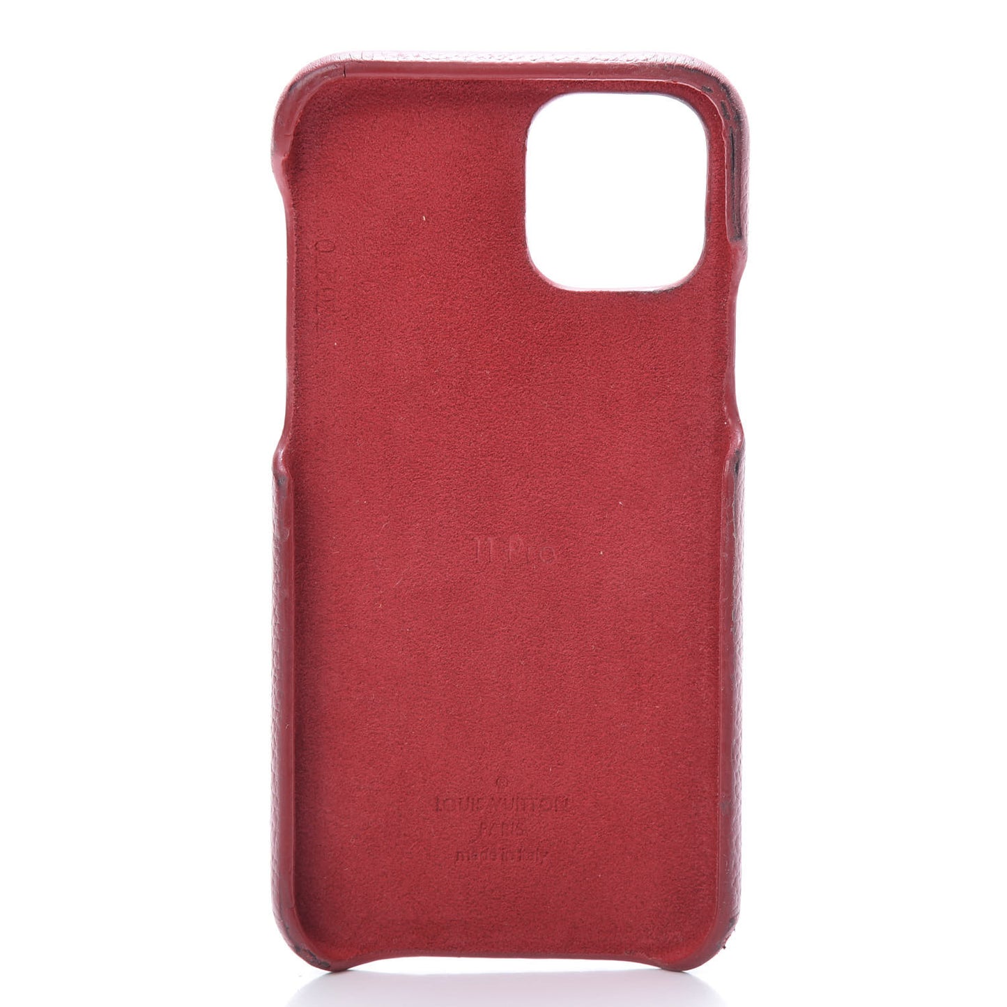 Calfskin Monogram iPhone 11 Pro Bumper Scarlet