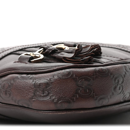 Gucci Guccissima Horsebit Tassel Messenger Bag  Dark Brown 9 of 10