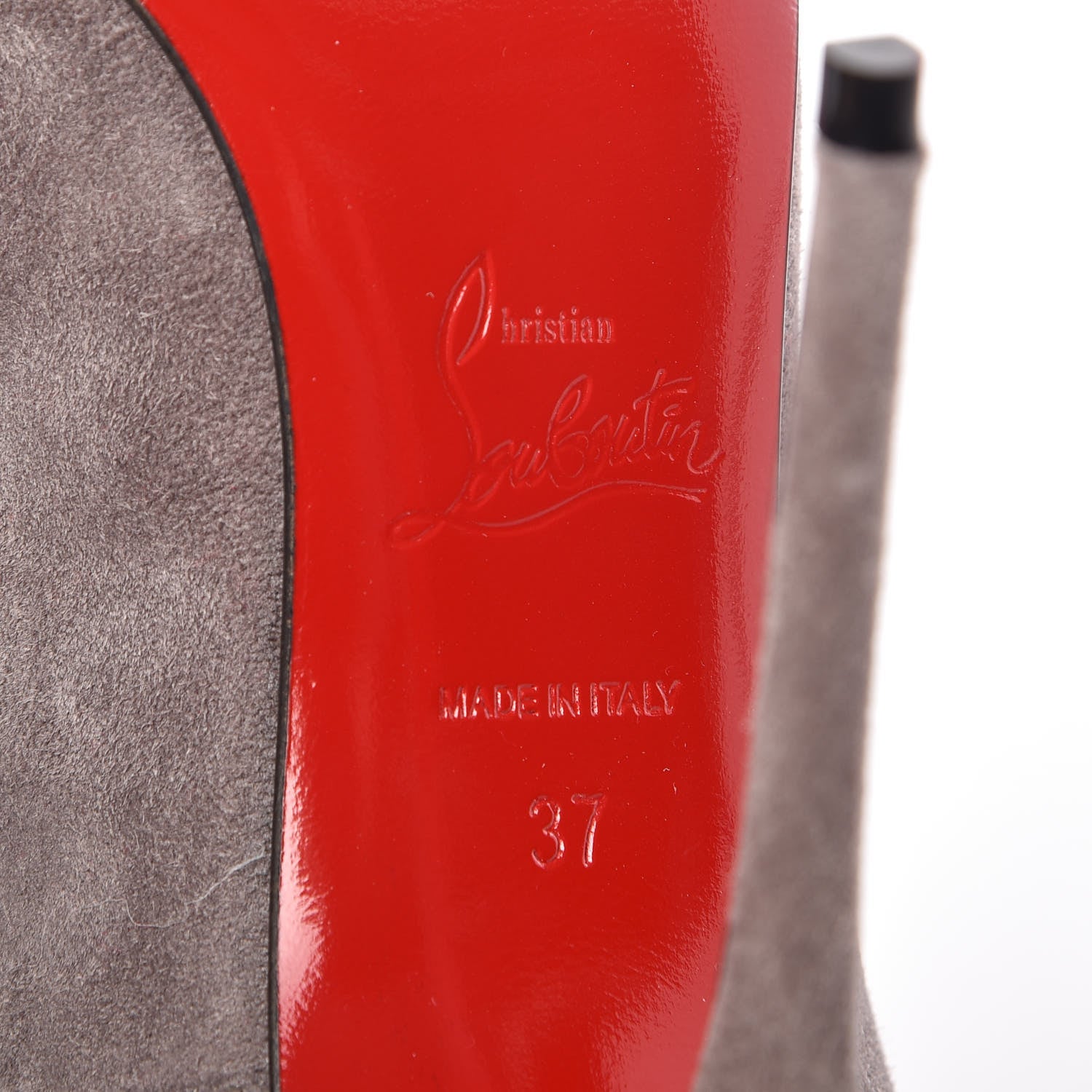 Christian Louboutin Veau Velours So Kate 120 Pumps 37 Storm 6 of 8