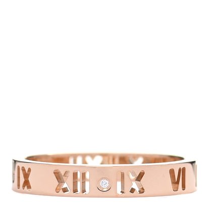 Tiffany 18K Rose Gold Diamond Atlas Pierced Ring 55 7.25 1 of 4