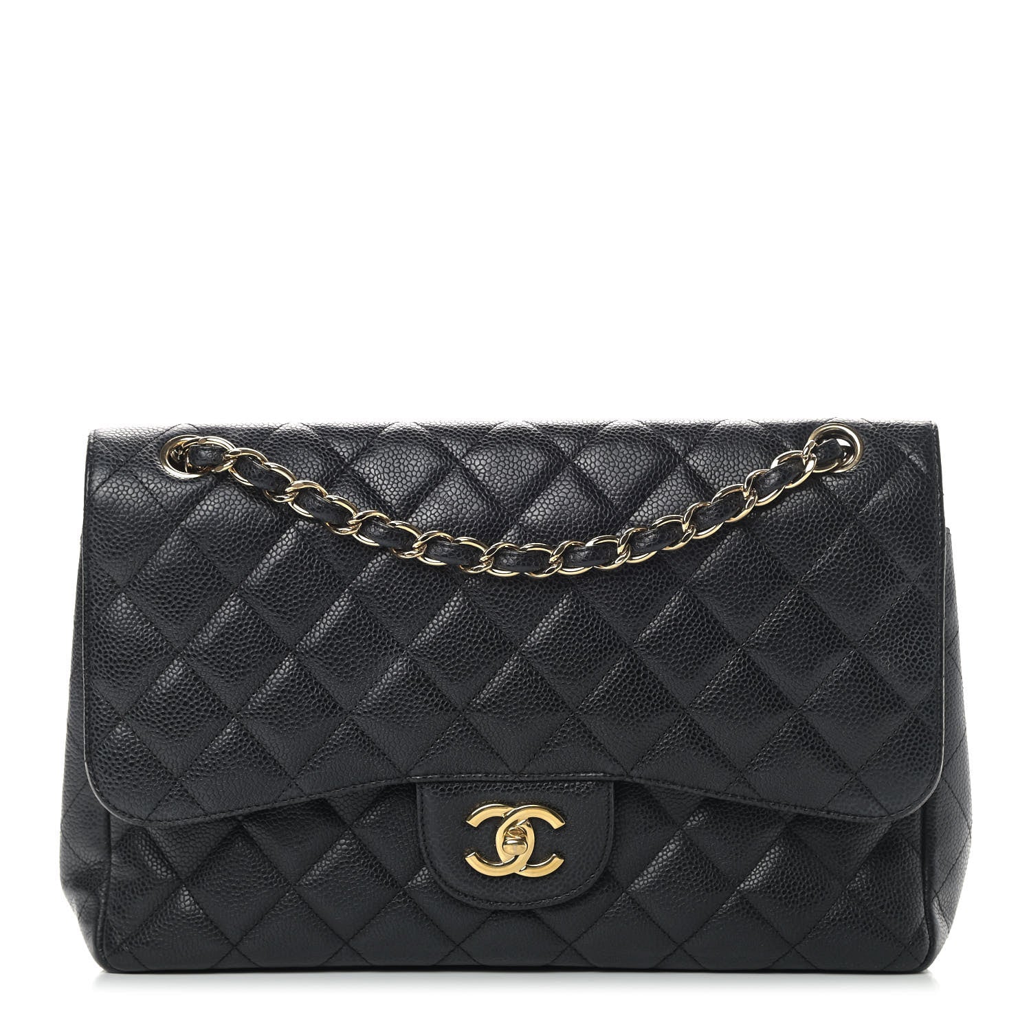Chanel Caviar Quilted Jumbo Double Flap Black 1 of 13