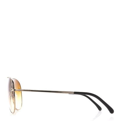 Chanel Metal Polarized Aviator CC Sunglasses 4189-T-Q Brown 3 of 8