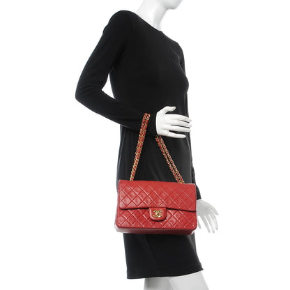 Chanel Lambskin Quilted Medium Double Flap Red 3 of 15