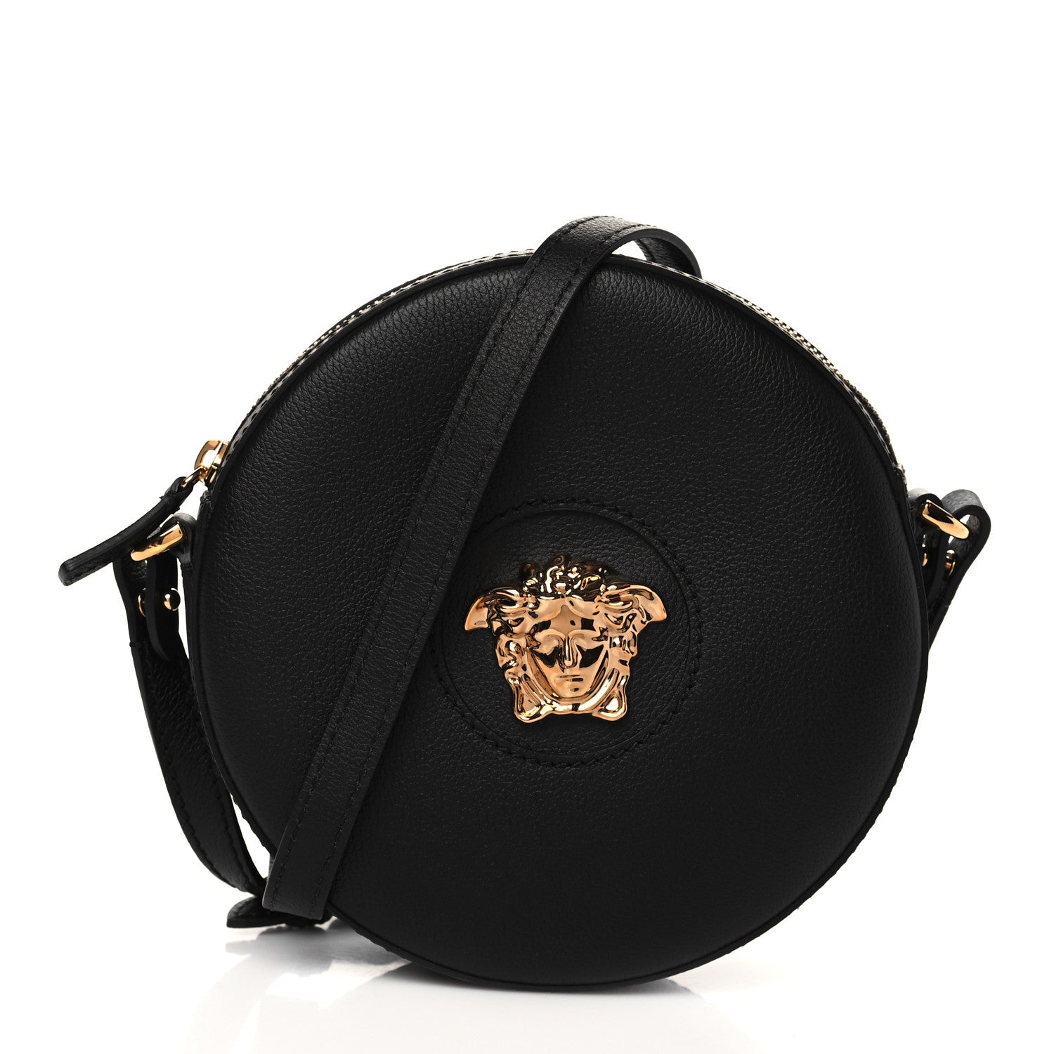 Versace Calfskin La Medusa Round Camera Bag Black 1 of 6