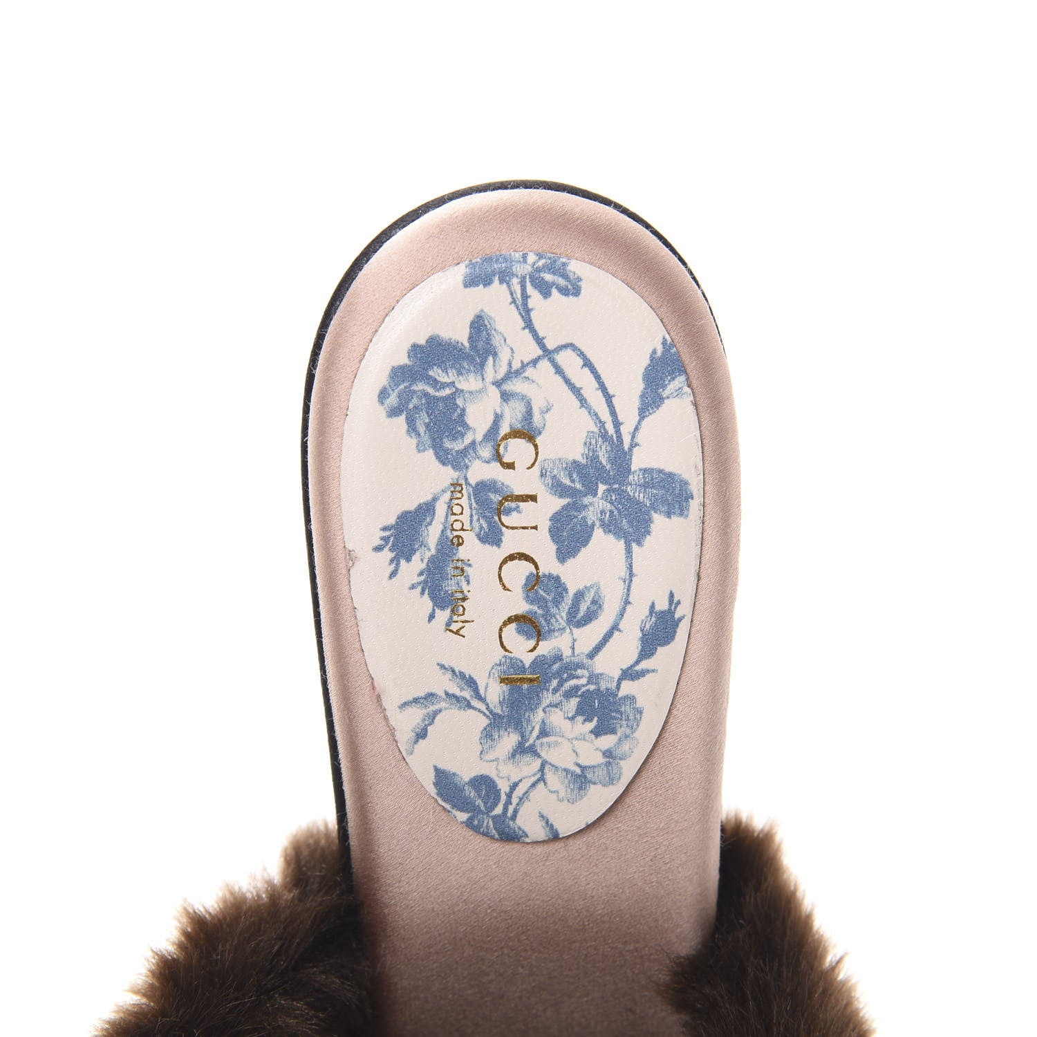 Gucci Mink Silk Satin Crystal Candy Mules 38.5 Scan Brown Black 6 of 7