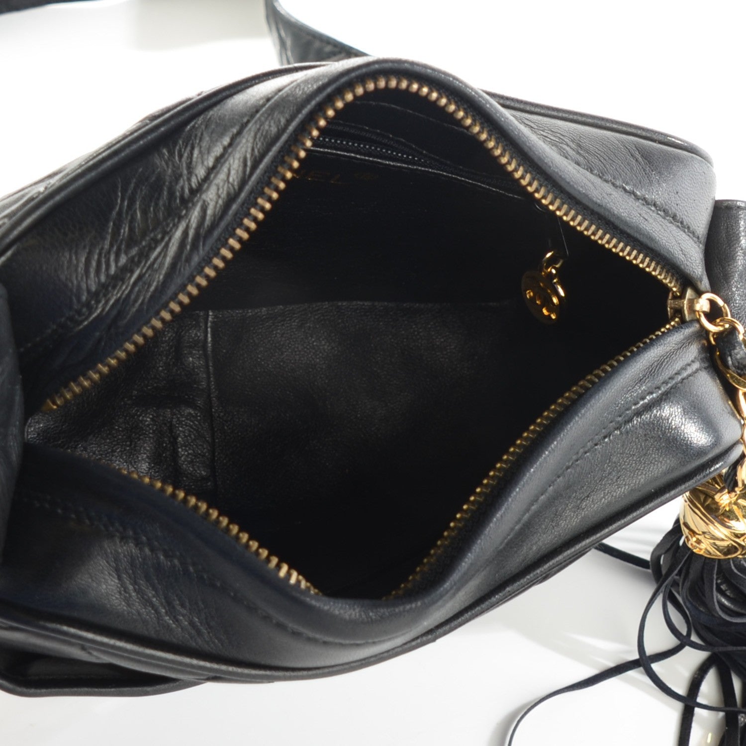 Chanel Lambskin Quilted Tassel Camera Case Black 5 of 8