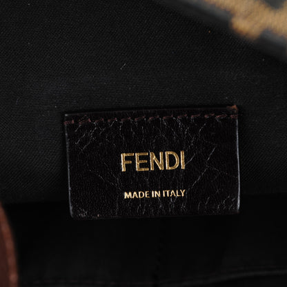 Fendi Zucca Vitello Artic Large Hobo Tobacco Castagna 6 of 7