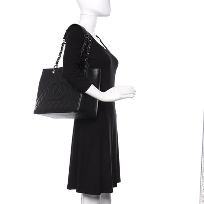 Chanel Caviar Quilted Grand Shopping Tote GST Black 2 of 9