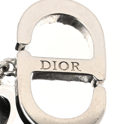 Christian Dior Crystal CD Drop Earrings Silver 4 of 4