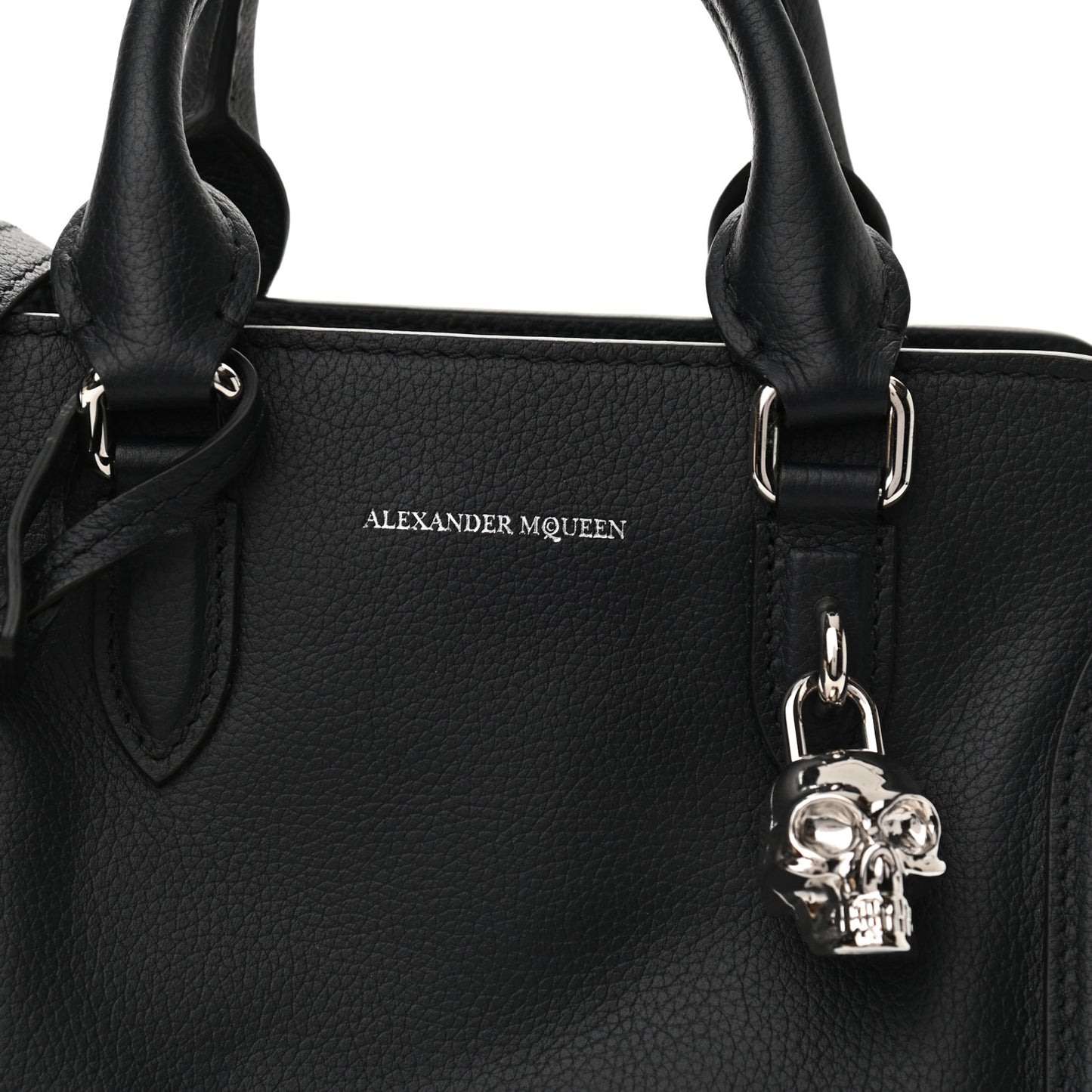 Pebbled Calfskin Mini Padlock Navy