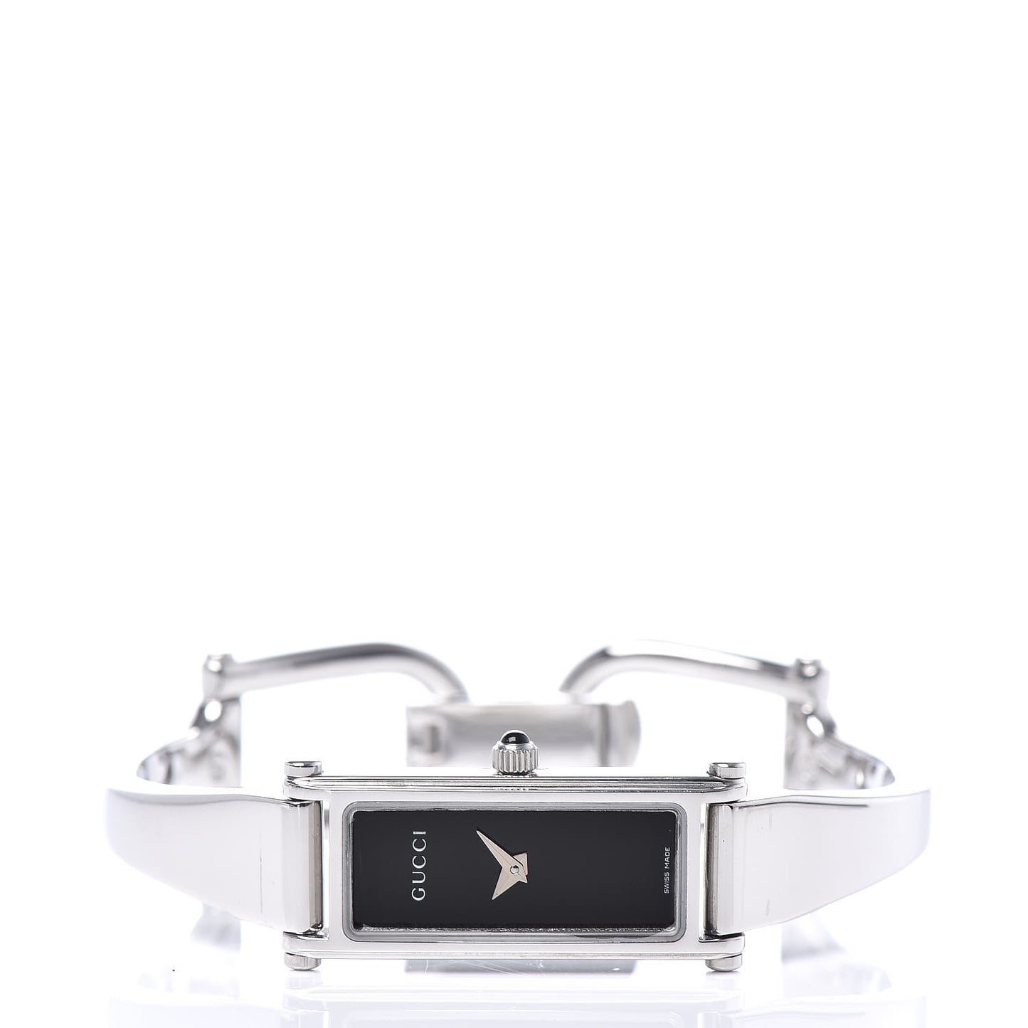 Stainless Steel 12mm 1500L Horsebit Quartz Watch Black