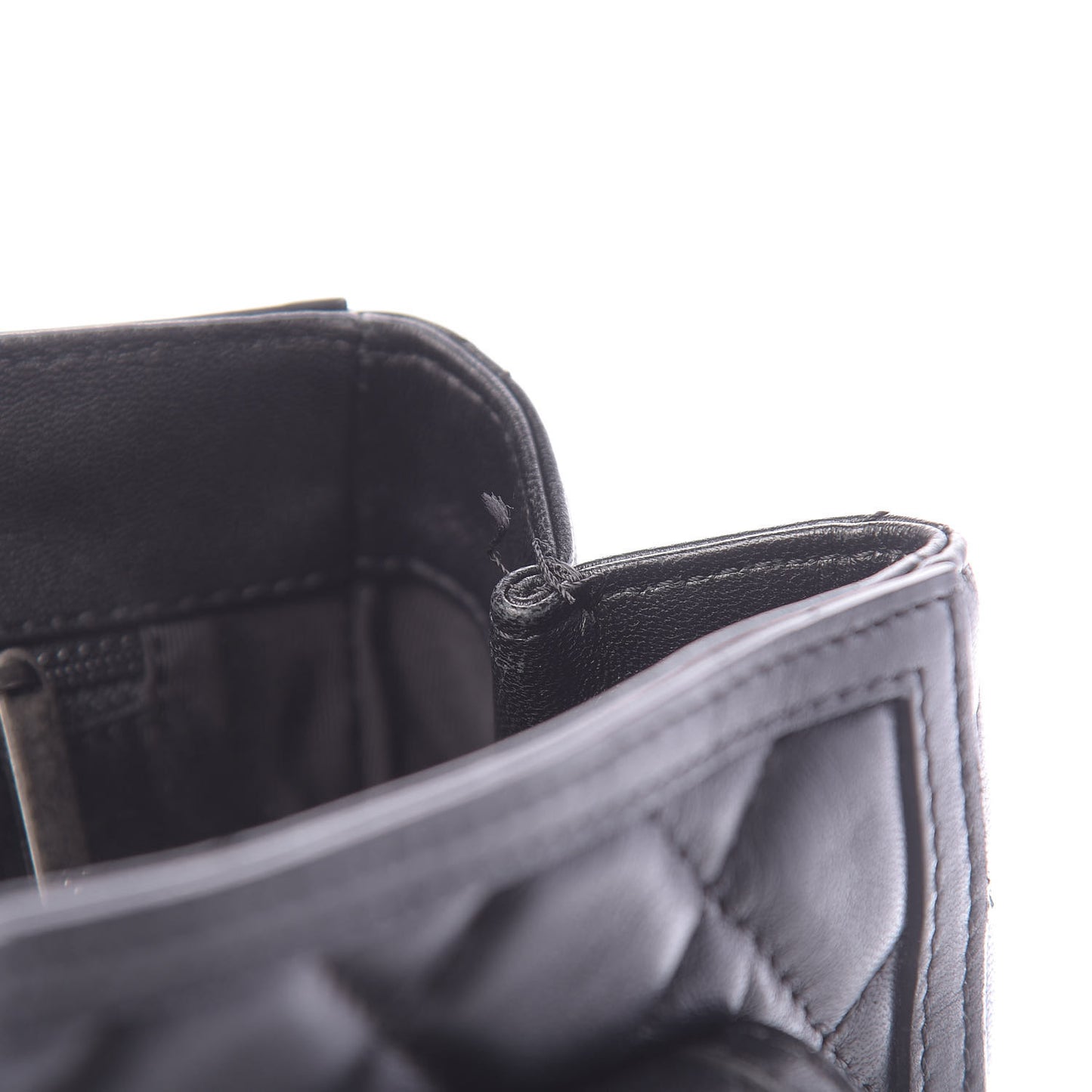 Lambskin Quilted Messenger Flap Black