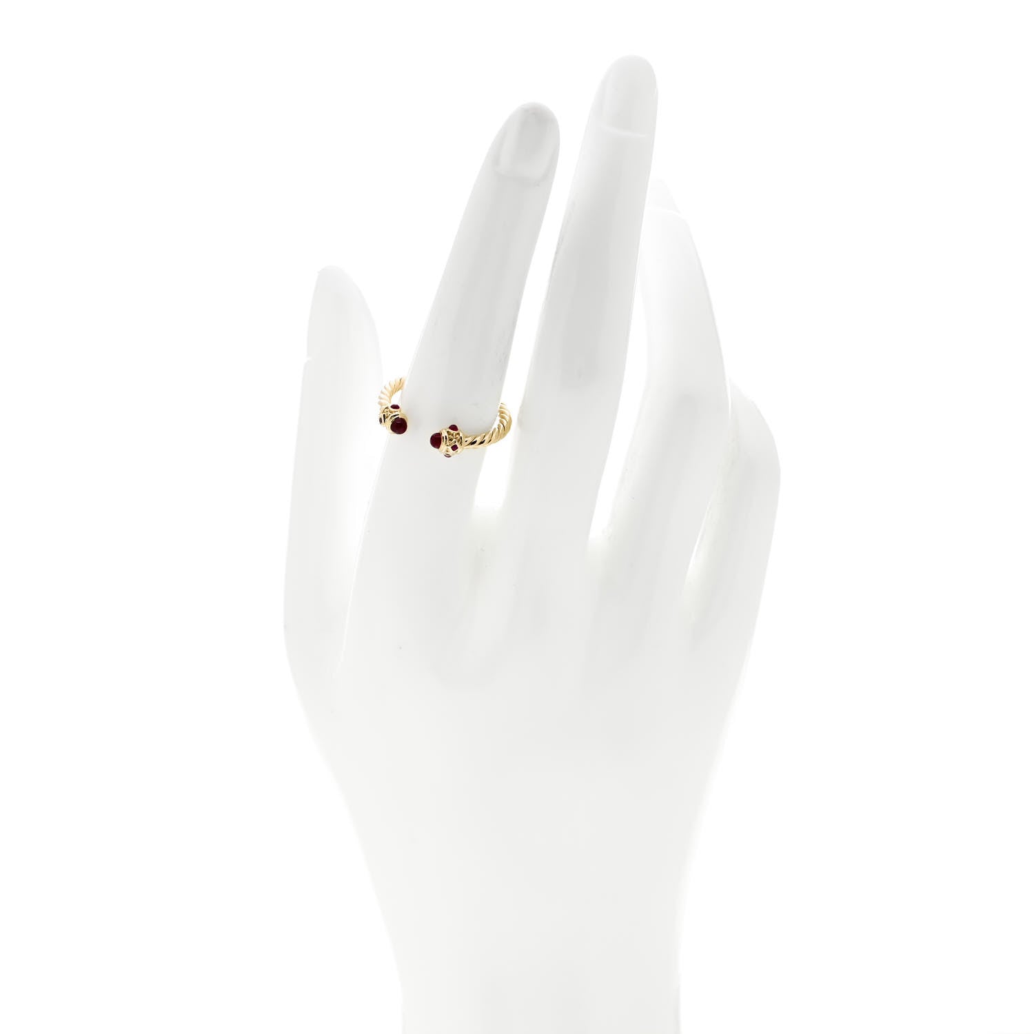 David Yurman 18K Yellow Gold Ruby Renaissance Ring 54 7 2 of 4
