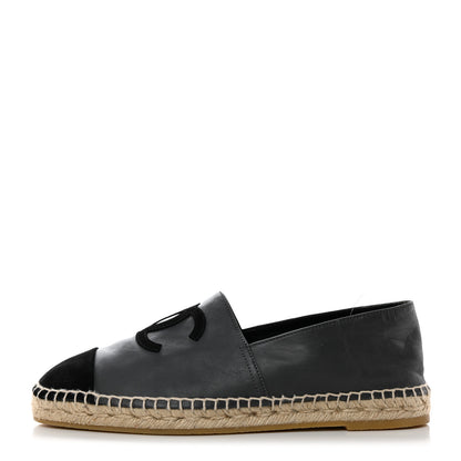 Chanel Lambskin CC Mens Espadrilles 43 Grey Black 1 of 10