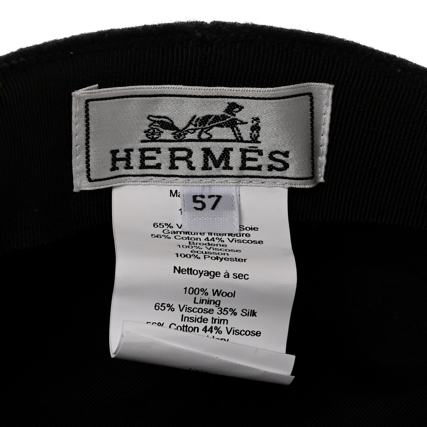 Wool Flannel Embroidered Womens Cabourg En Finesse Cap 57 Black