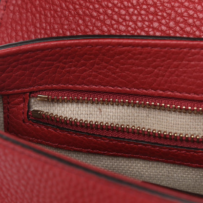 Gucci Pebbled Calfskin Medium Soho Flap Crossbody Vibrant Red 9 of 11