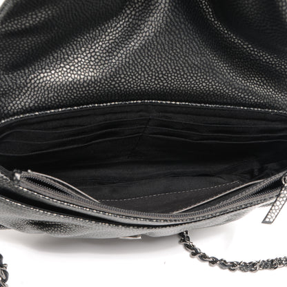 Chanel Caviar Half Moon Wallet On Chain WOC Dark Silver 4 of 7