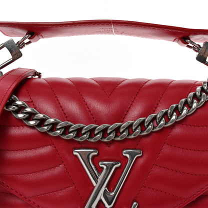 Louis Vuitton Calfskin New Wave Chain MM Ecarlate 7 of 9