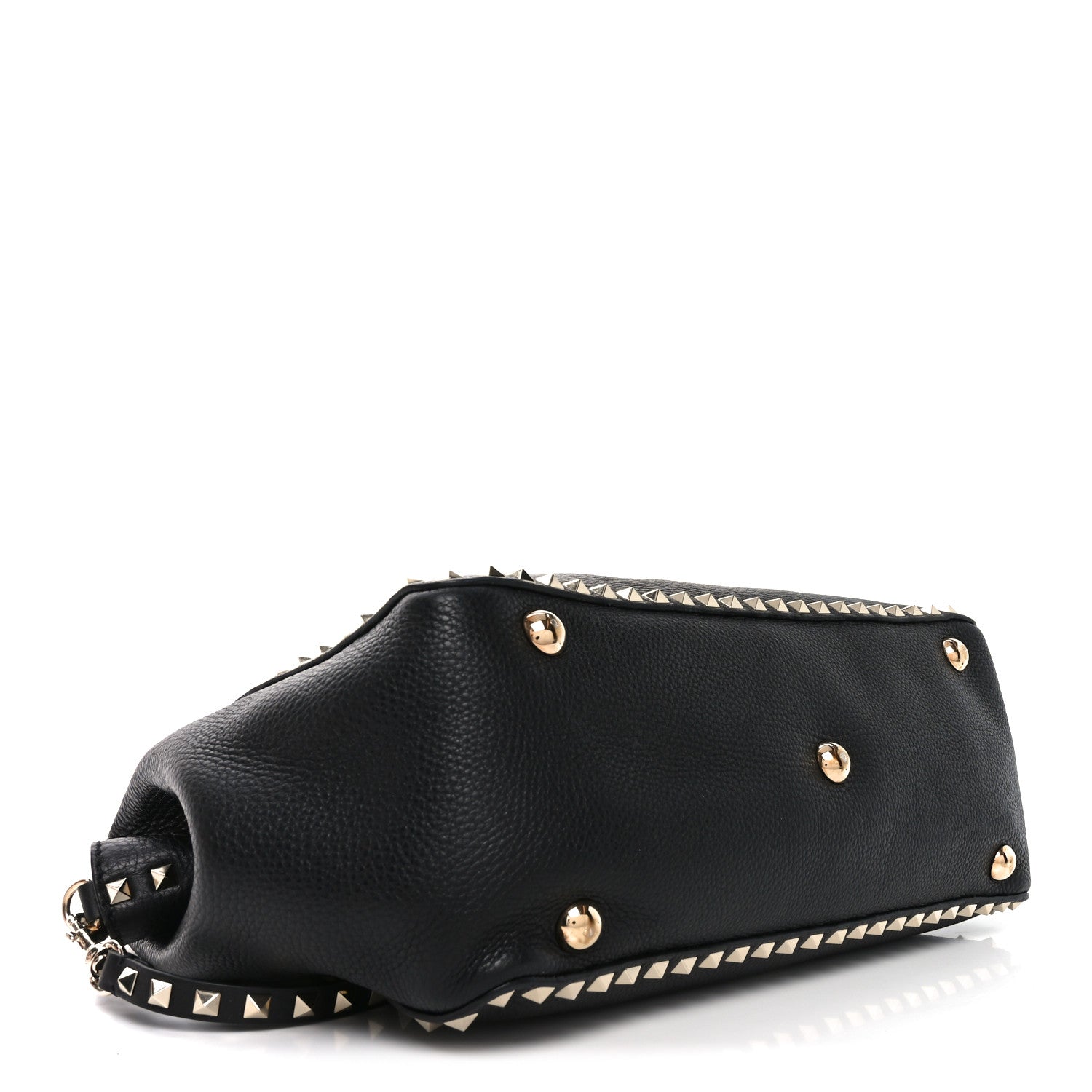 Valentino Garavani Vitello Medium Rockstud Tote Black 4 of 9