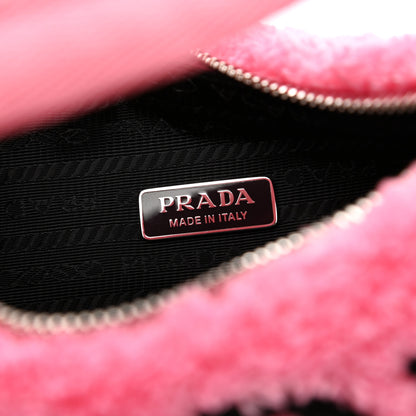 Prada Terry Cloth Mini Re-Edition 2000 Bag Petalo Black 8 of 10