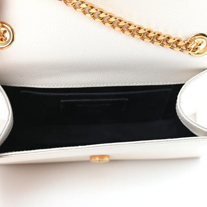 Saint Laurent Grain De Poudre Small Monogram Kate Satchel Blanc Vintage 4 of 4