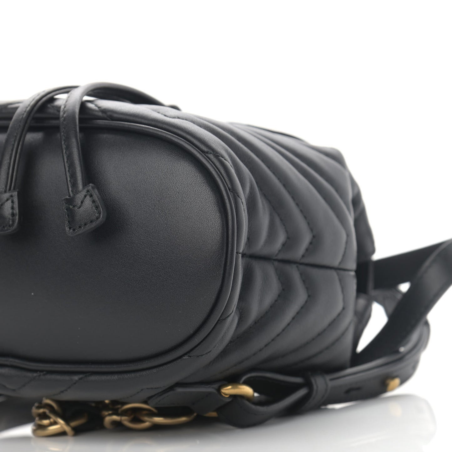 Calfskin Matelasse GG Marmont Flap Backpack Black